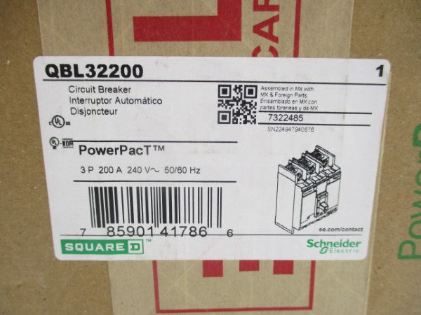 SQUARE D QBL32200 240V 200A NSFS