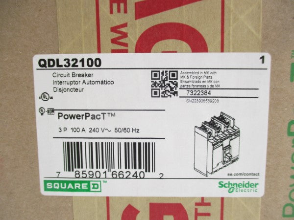 SQUARE D QDL32100 240V 100A NSFS