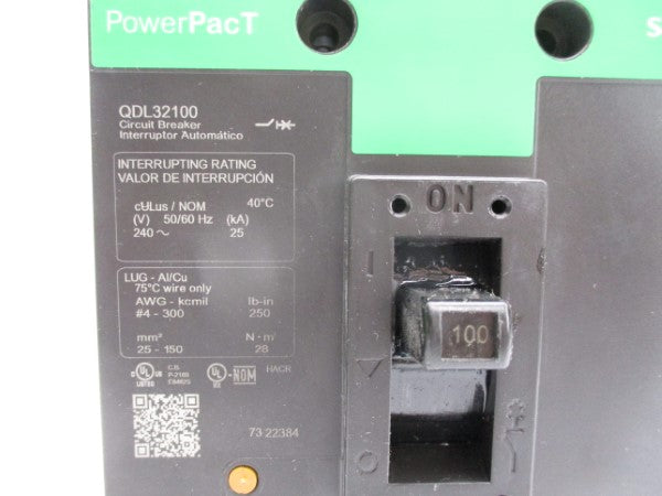 SQUARE D QDL32100 240V 100A NSMP