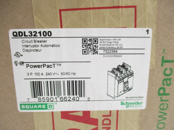 SQUARE D QDL32100 240V 100A NSMP
