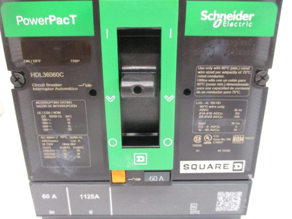 SQUARE D HDL36060C 600V 60A NSMP