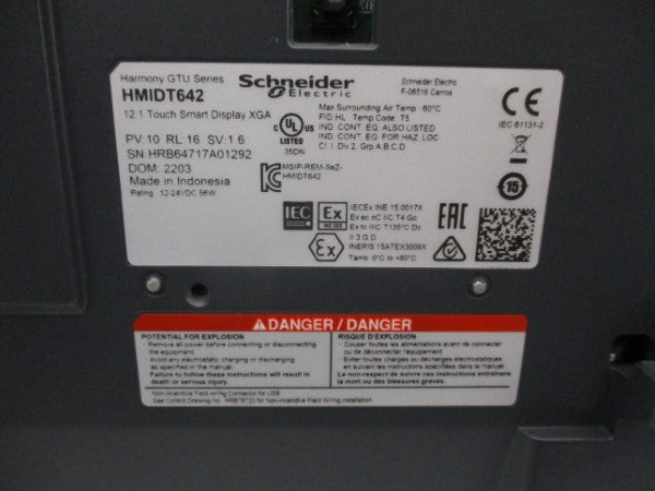 SCHNEIDER ELECTRIC HMIDT642 12-24VDC 12.1" NSMP