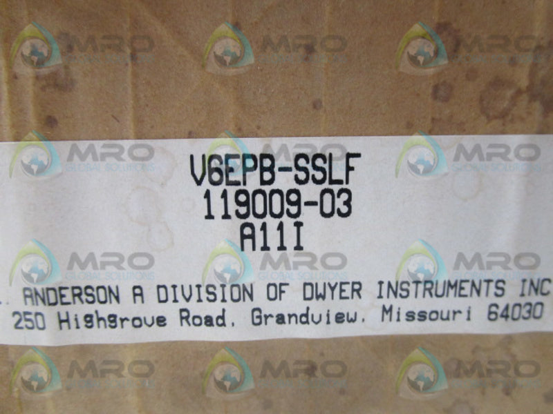 DWYER V6EPB-SSLF FLOTECT SAFETY FLOW SWITCH * FACTORY SEALED *
