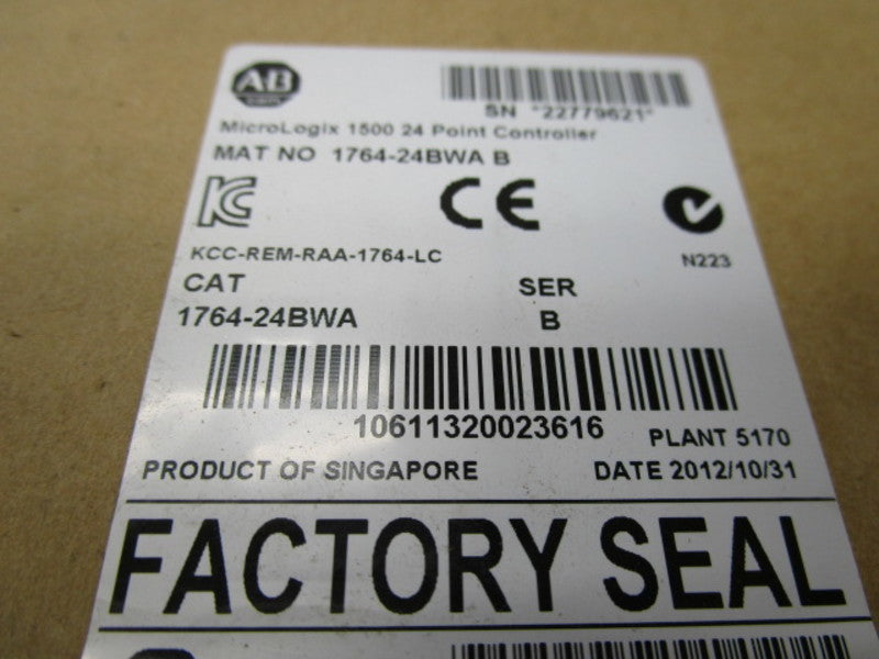 ALLEN BRADLEY 1764-24BWA SER. B DATE: 2012 NSFS