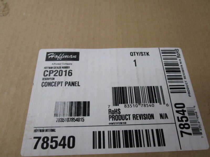 HOFFMAN CP2016 CONCEPT PANEL * NEW IN ORIGINAL PACKAGE *