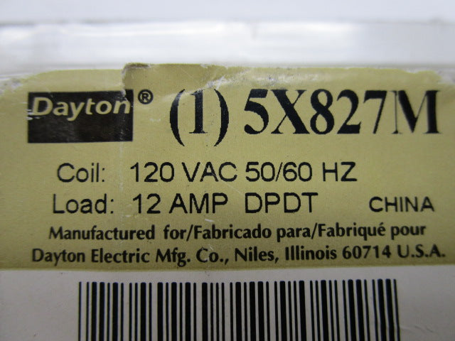 DAYTON 5X827M RELAY * NEW IN ORIGINAL PACKAGE *