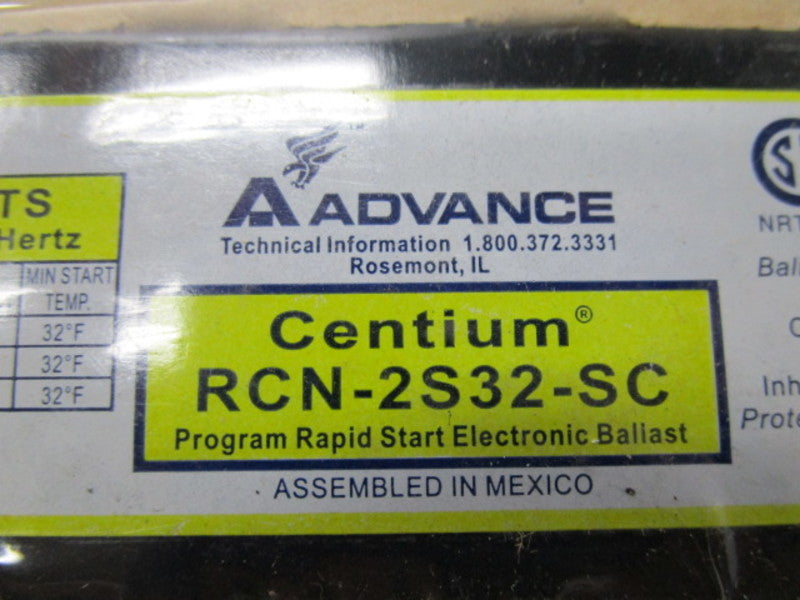 ADVANCE RCN-2S32-SC BALLAST 120V .53A * NEW IN ORIGINAL PACKAGE *