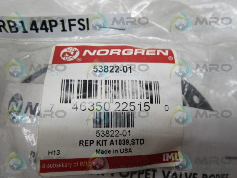 NORGREN 53822-01 SEAL KIT * FACTORY SEALED *