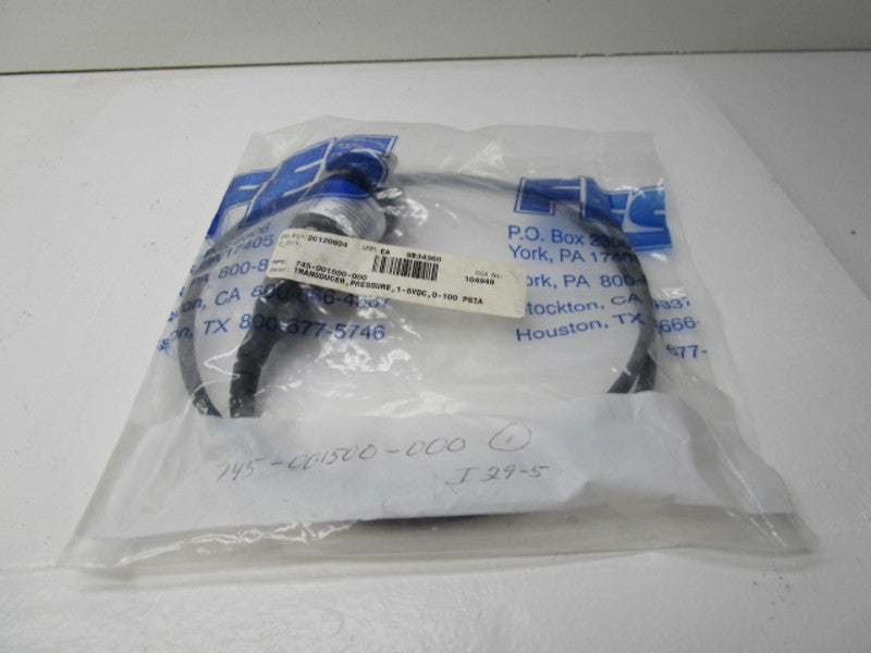 FES SYSTEMS 745-001500-000 PRESSURE TRANSDUCER * NEW IN FACTORY BAG *