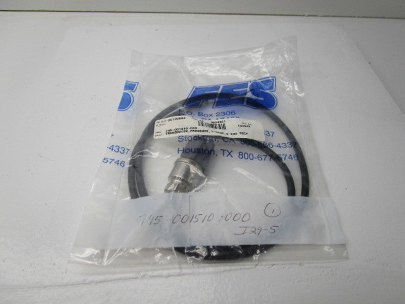 FES SYTEMS 745-001510-000 PRESSURE TRANSMITTER 0-500PSIS * NEW IN FACTORY BAG *
