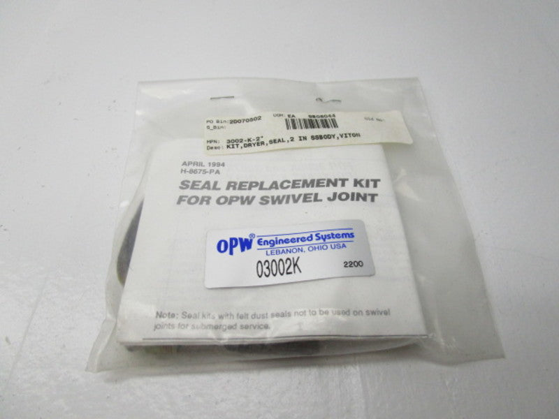 OPW ENGINEERED SYSTEMS 03002K-2200 SEAL REPLACEMENT KIT * NEW IN FACTORY BAG *