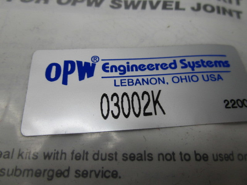 OPW ENGINEERED SYSTEMS 03002K-2200 SEAL REPLACEMENT KIT * NEW IN FACTORY BAG *