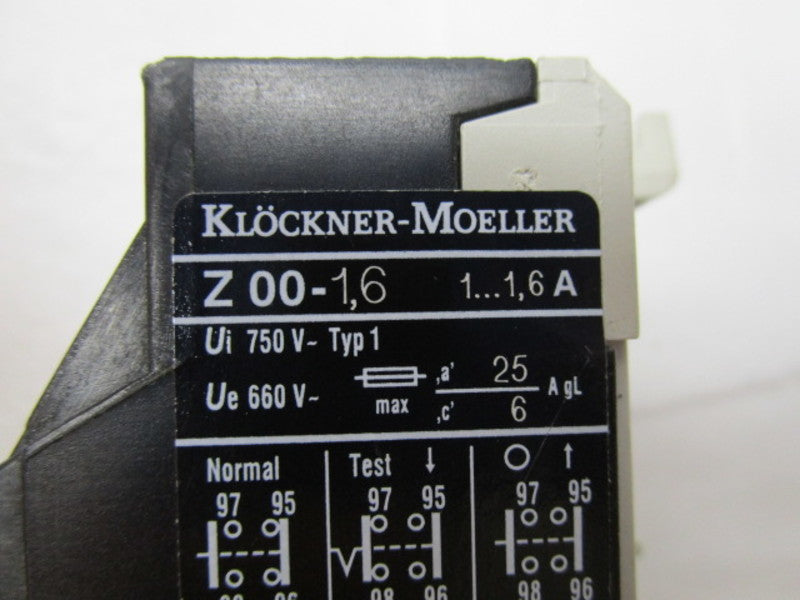 KLOCKNER MOELLER Z00-1,6 1.0-1.6A UNMP