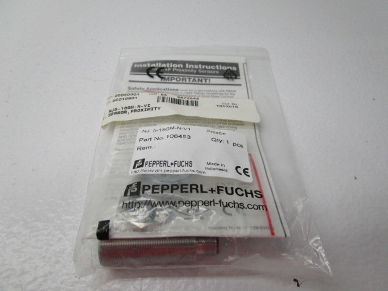 PEPPERL+FUCHS 106453 NJ5-18GM-N-V1 *NEW IN FACTORY BAG*
