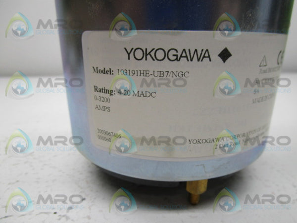YOKOGAWA 103191HE-UB7/NGC SWITCHBOARD METER  NSMP