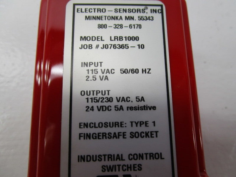 ELECTRO SENSORS LRB1000 115VAC 5A UNMP