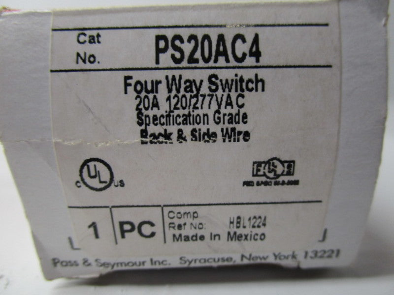 PASS & SEYMOUR PS20AC4 120/277VAC 20A NSMP