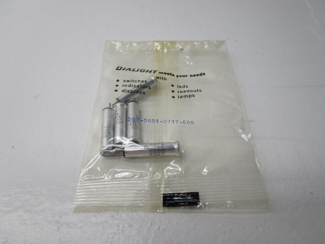 DIALIGHT 507-5824-0747-600 INDICATOR LIGHT (PKG OF 5) * NEW IN FACTORY BAG *