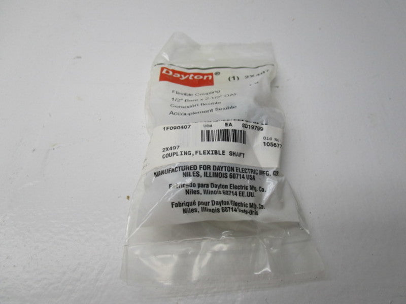 DAYTON 2X497 FLEXIBLE COUPLING * NEW IN FACTORY BAG *