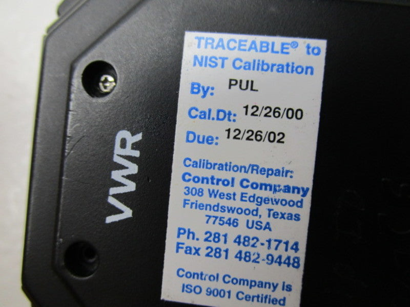 CONTROL COMPANY VWR NSNP