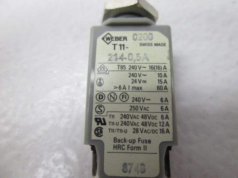 WEBER T11-214-0,5A 250VAC 6A UNMP