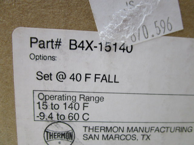 THERMON B4X-15140 THERMOSTAT 15-140 F' * FACTORY SEALED *