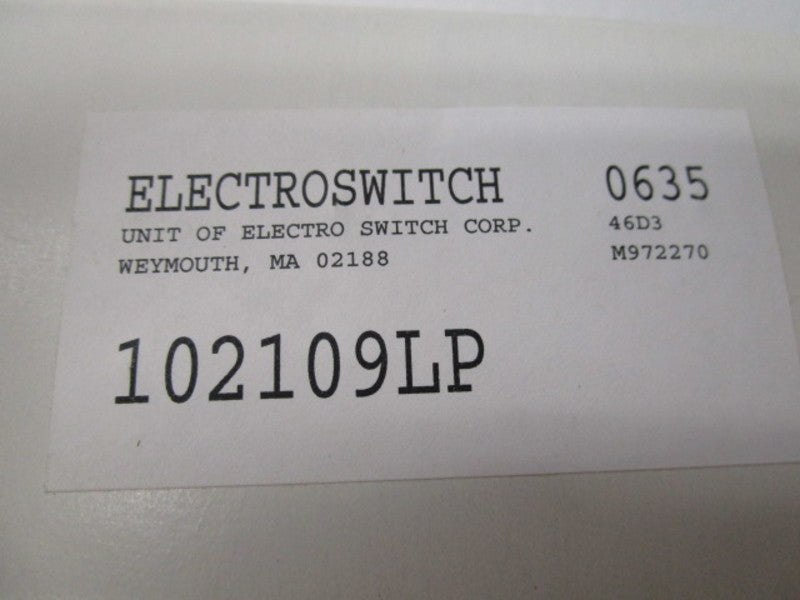 ELECTROSWITCH M972270 102109PL NSMP