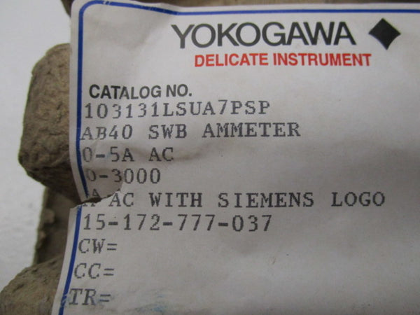 YOKOGAWA 103131LSUA7PSP 0-3000A NSMP