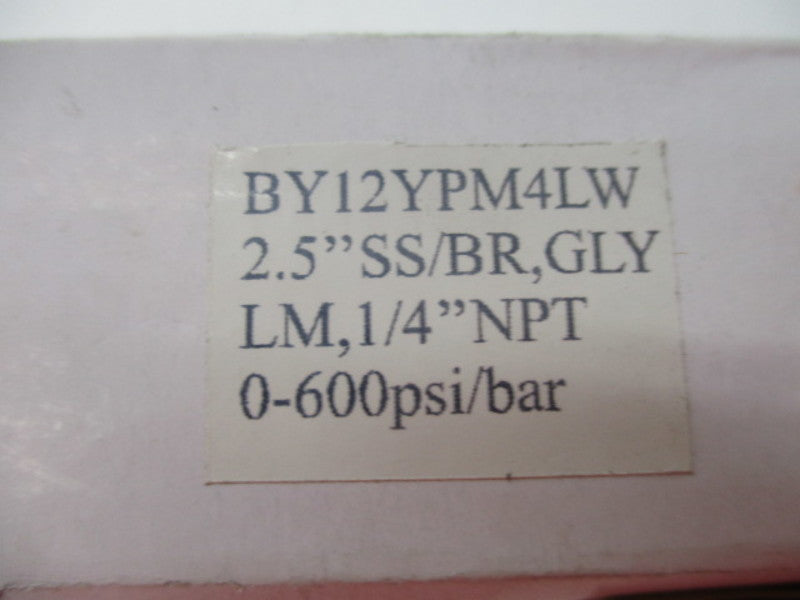 WEKSLER BY12YPM4LW 0-600PSI NSMP