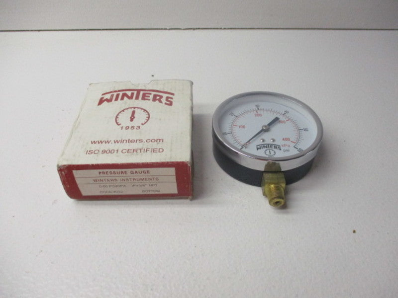 WINTERS 0-60PSI/KPA-4"X1/4'NPT 0-60PSI NSMP