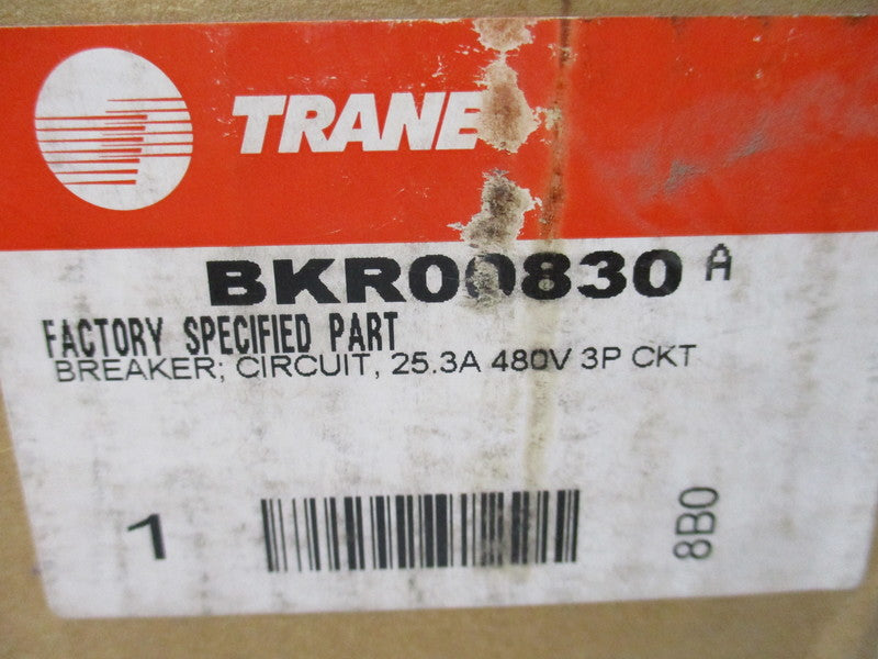 TRANE BKR00830 CIRCUIT BREAKER 25.3A 480V * FACTORY SEALED *