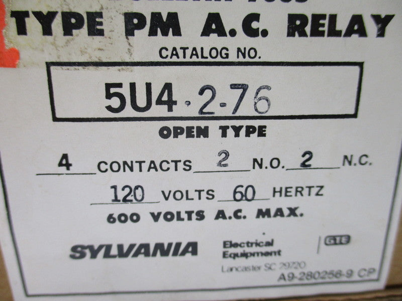 SYLVANIA 5U4-2-76 120V NSMP