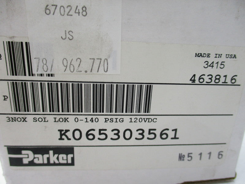 PARKER K065303561 120 VDC NSMP