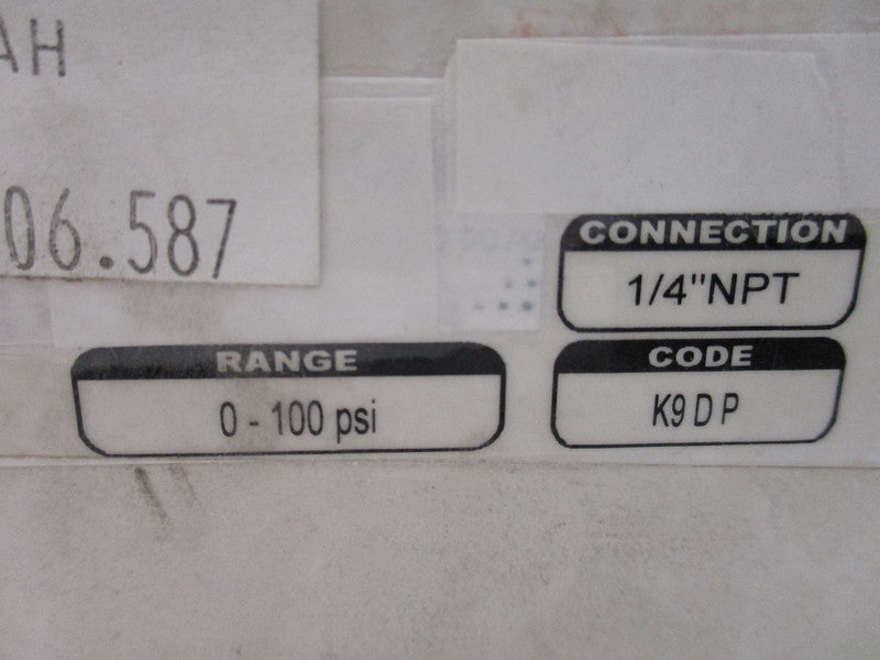 MCDANIEL CONTROLS K9DP 0-100PSI NSMP