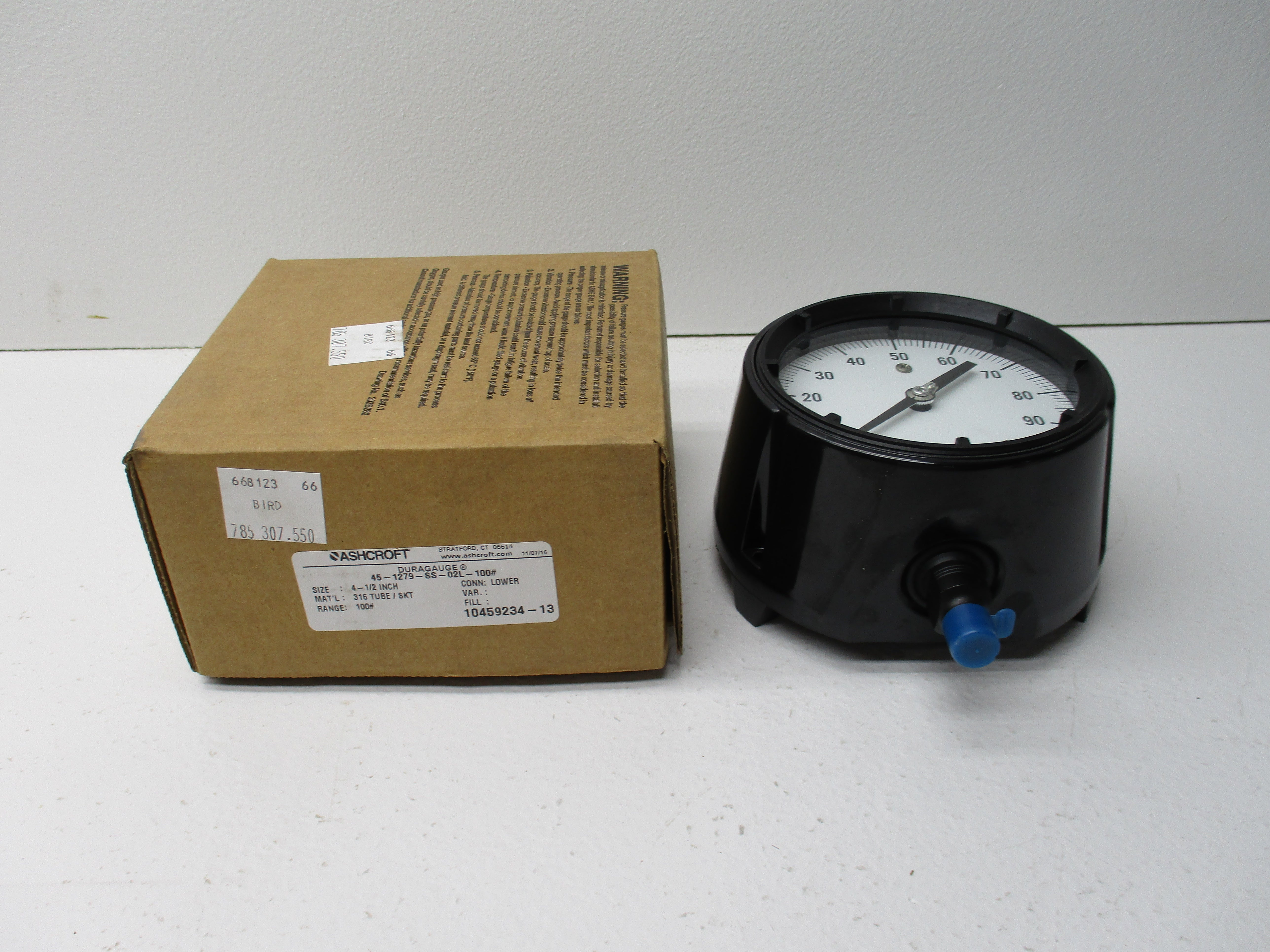 ASHCROFT 451279SS02L100# DURAGAUGE 0-100 PSI *NEW IN BOX*