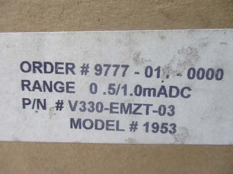 INDUSTRIAL MRO V330-EMZT-03 MODEL 1953 NSMP