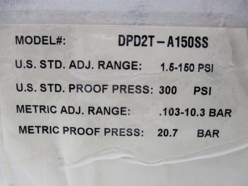 BARKSDALE DPD2T-A150SS NSMP
