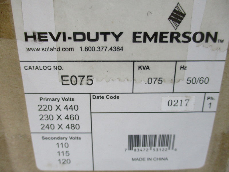 EMERSON E075 NSMP