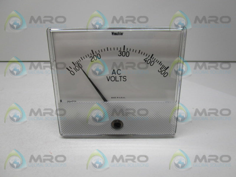 WESCHLER INSTRUMENTS 606B931A24 0-500VOLT PANEL METER  NSMP