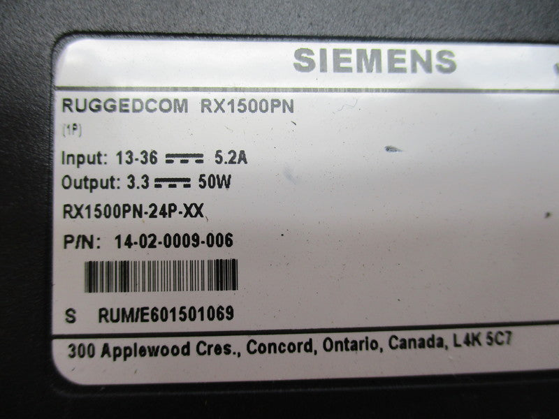 SIEMENS RX1500PN 14-02-0009-006  NSNP