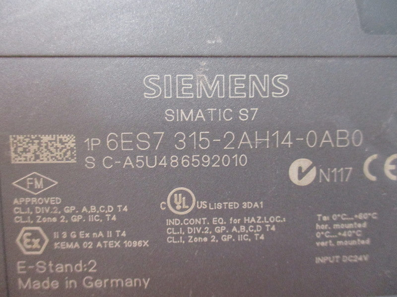 SIEMENS 6ES7315-2AH14-0AB0  NSNP