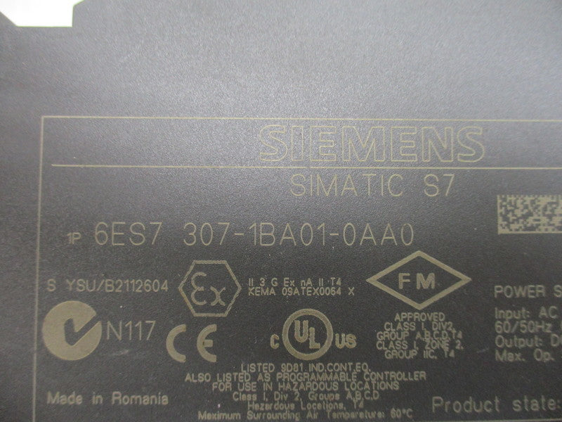 SIEMENS 6ES7307-1BA01-0AA0  NSNP
