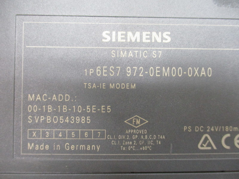 SIEMENS 6ES7972-0EM00-0XA0  NSNP