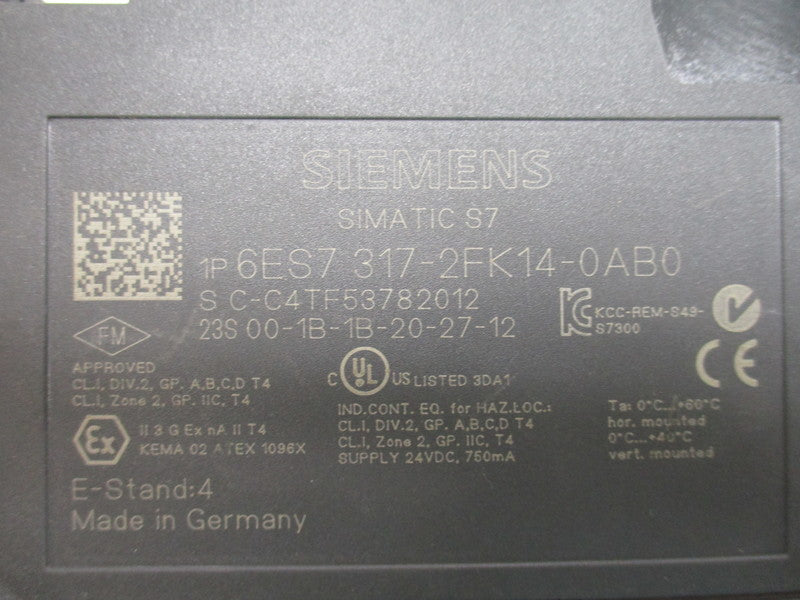 SIEMENS 6ES7317-2FK14-0AB0  NSNP