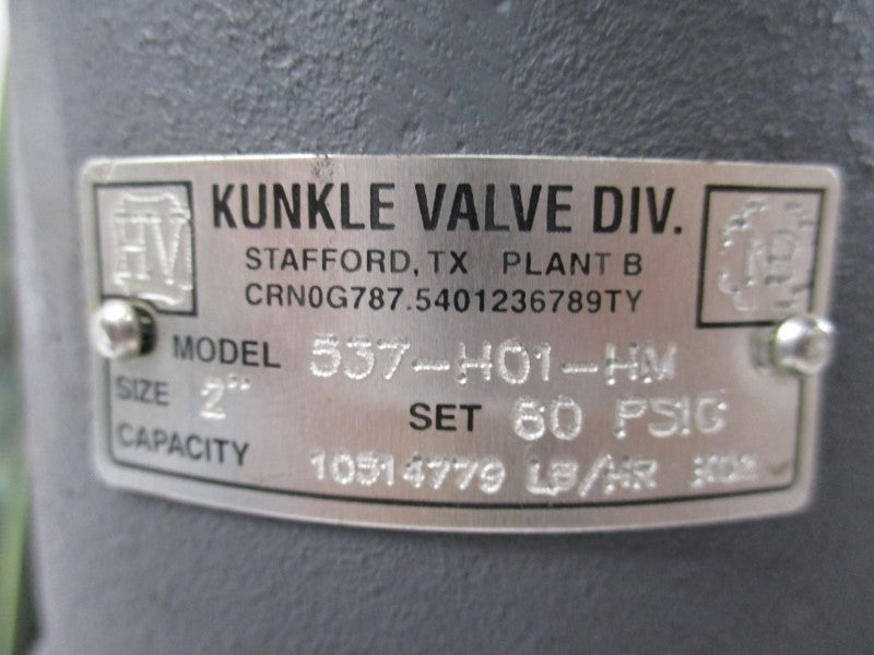 KNUNKLE VALVE 537-H01-HM  UNMP