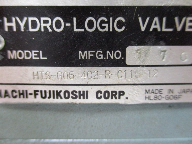 NACHI HTS-G06-4C2-R-C115-12 W/ SS-G01-A3X-R-C115-30  UNMP