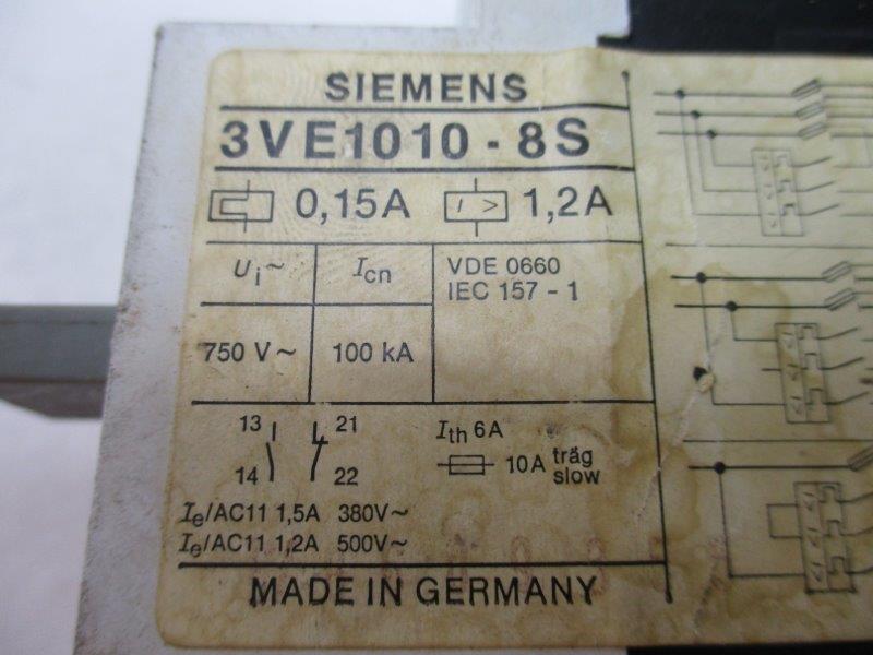 SIEMENS 3VE1010-8S  UNMP