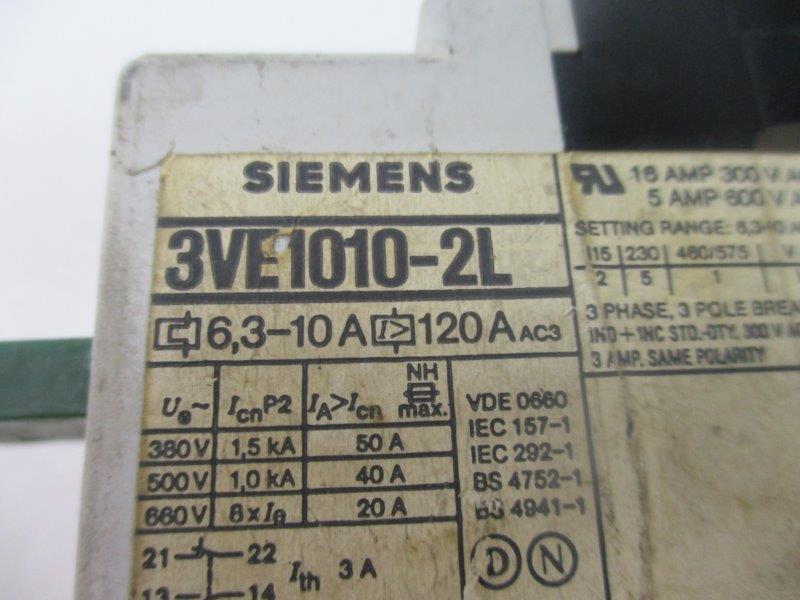 SIEMENS 3VE1010-2L  UNMP
