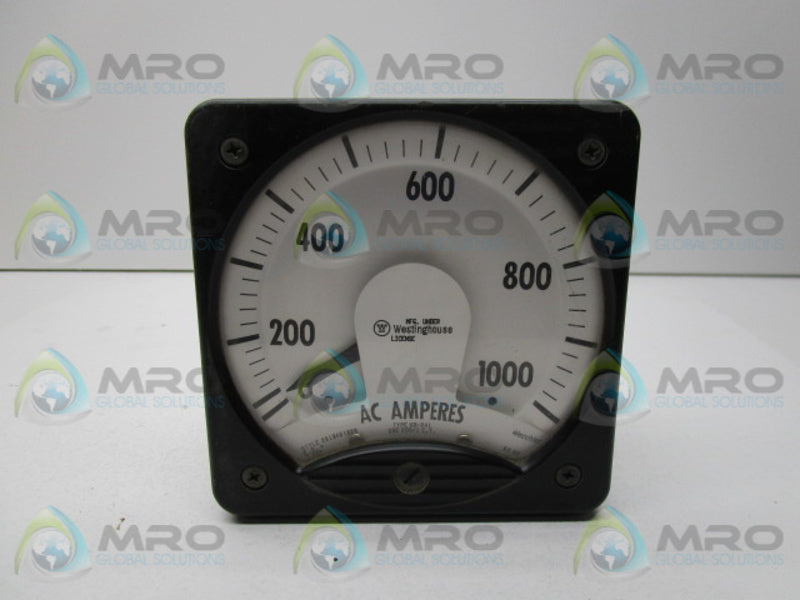 WESTINGHOUSE 291B46A28 AMPERES METER  UNMP