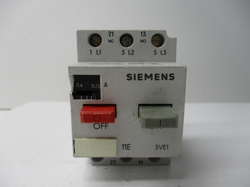 SIEMENS 3VE1010-2D 660V 0.25-0.4A NSNP